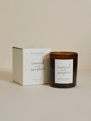 Seaweed and Samphire Scented Candle by Plum & Ashby